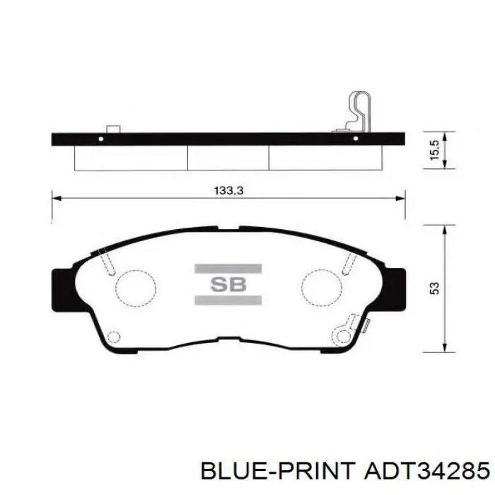 Тормозные колодки Blue Print ADT34285