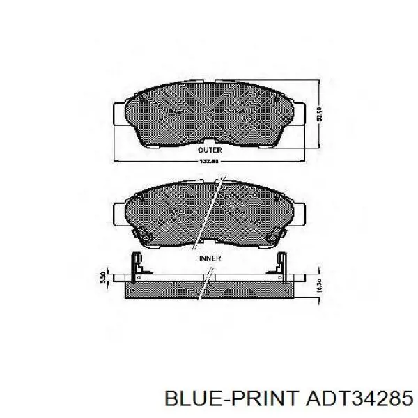 ADT34285 Blue Print Колодки передние