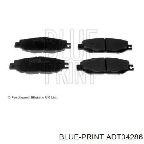 Задние тормозные колодки ADT34286 Blue Print