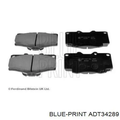Тормозные колодки Blue Print ADT34289