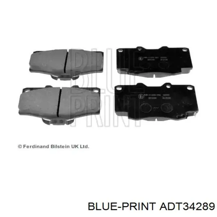 Передние тормозные колодки ADT34289 Blue Print