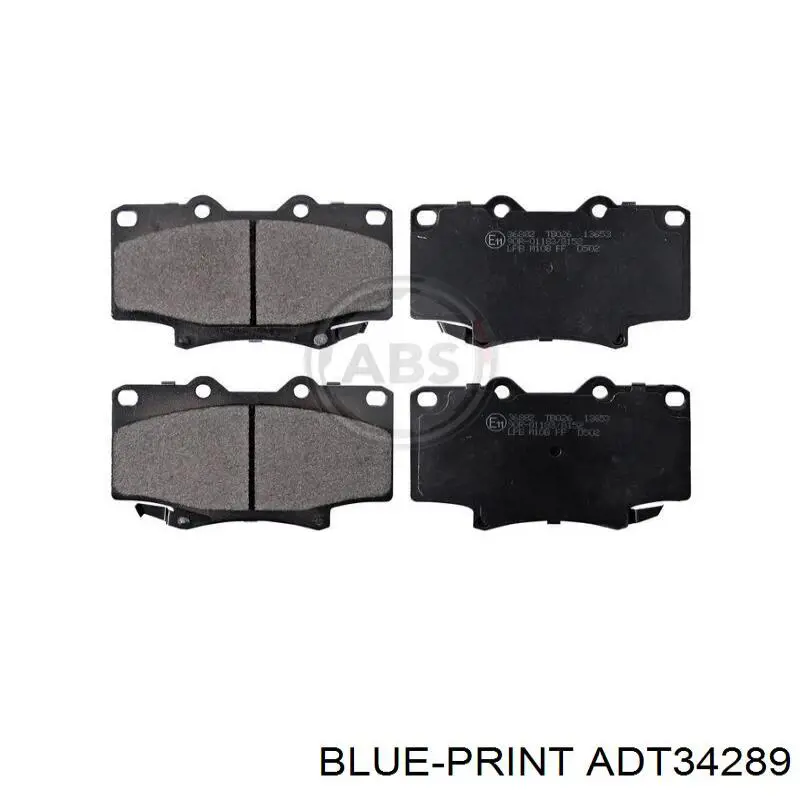 Купить ADT34289 Blue Print Колодки тормозные