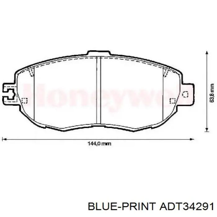 Передние тормозные колодки BP1708 Matomi