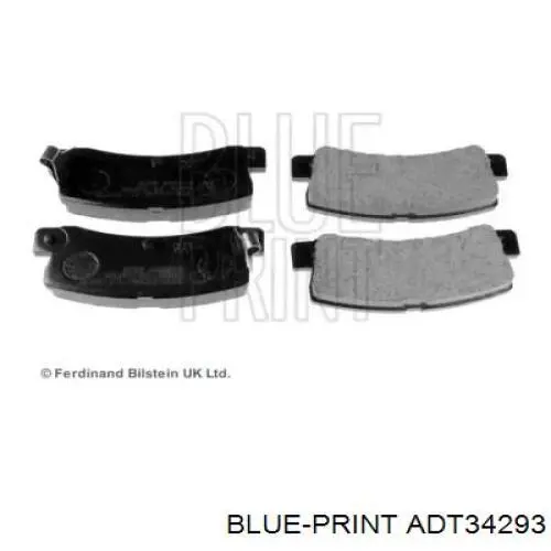 ADT34293 Blue Print задние тормозные колодки