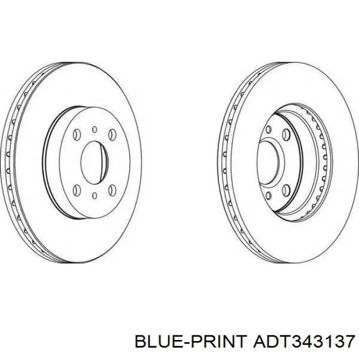 ADT343137 Blue Print Диск тормозной передний