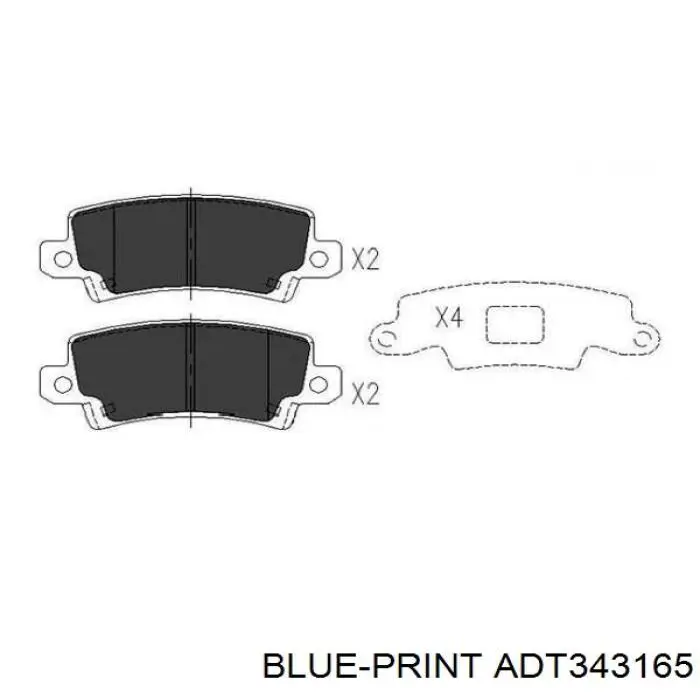 Тормозные диски ADT343165 Blue Print