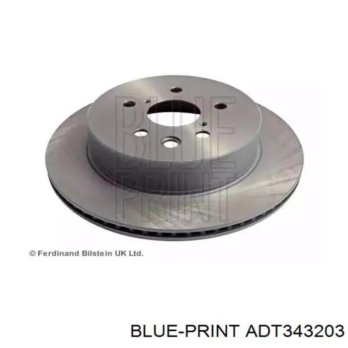 Disco de freno trasero ADT343203 Blue Print