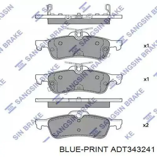 Задний дисковый тормоз Blue Print ADT343241