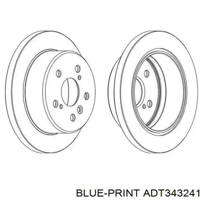 ADT343241 Blue Print Дисковый тормоз