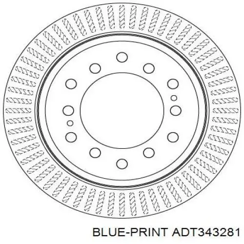 Задний тормозной диск Blue Print ADT343281 цена, от 44.84 USD