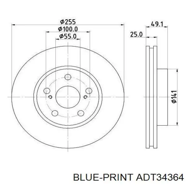Передний тормозной диск Jurid/Bendix 561822JC