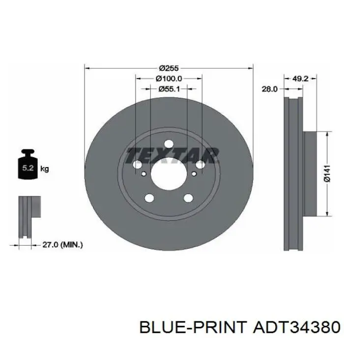 Тормоз дисковый передний Bosch 986478858 цена, от 30.67 USD
