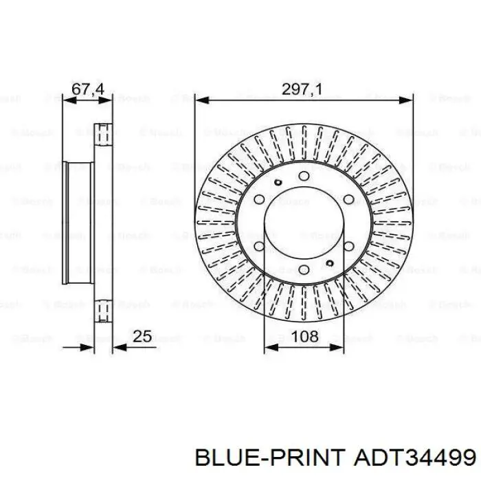 Купить ADT34499 Blue Print Цилиндр тормозной колесный
