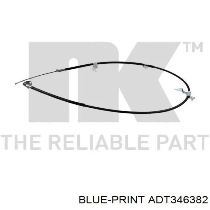 ADT346382 Blue Print трос ручного тормоза задний левый