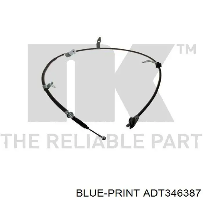 Трос стояночного тормоза задний правый Blue Print ADT346387 цена, от 33.51 USD