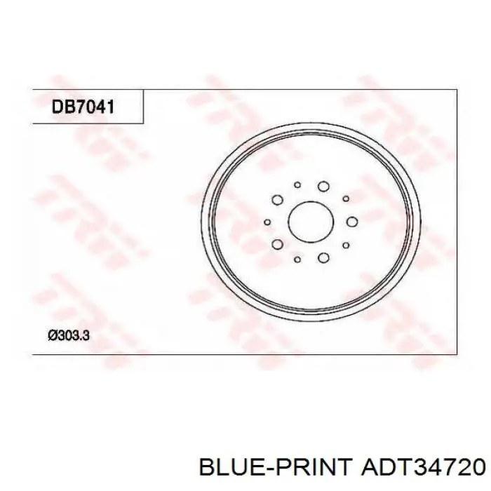 Задний барабан Blue Print ADT34720