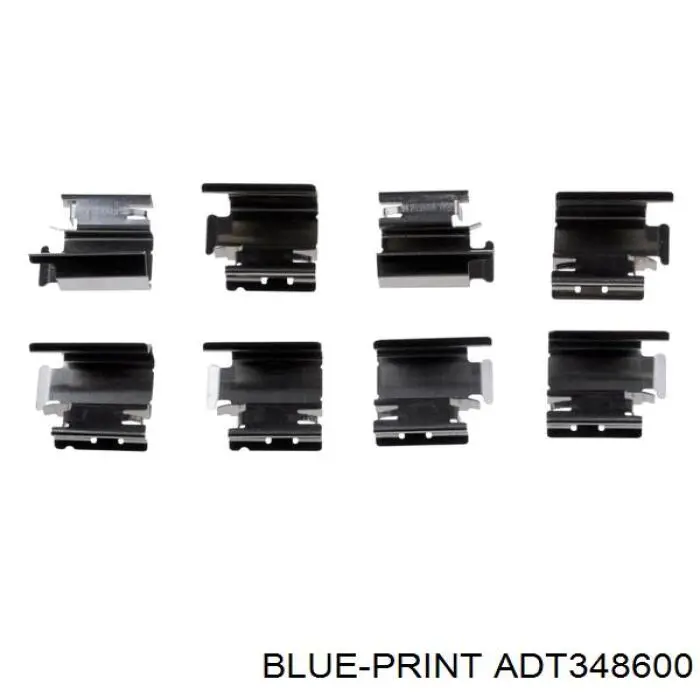 ADT348600 Blue Print комплект пружинок крепления дисковых колодок передних