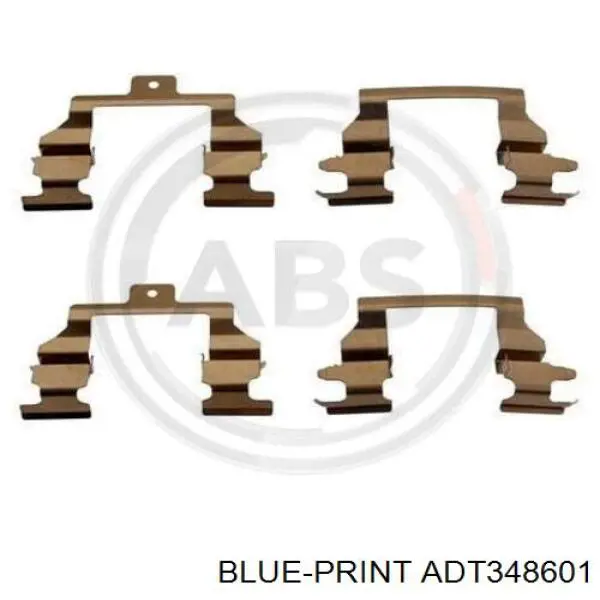Купить ADT348601 Blue Print Комплект пружинок крепления дисковых колодок задних