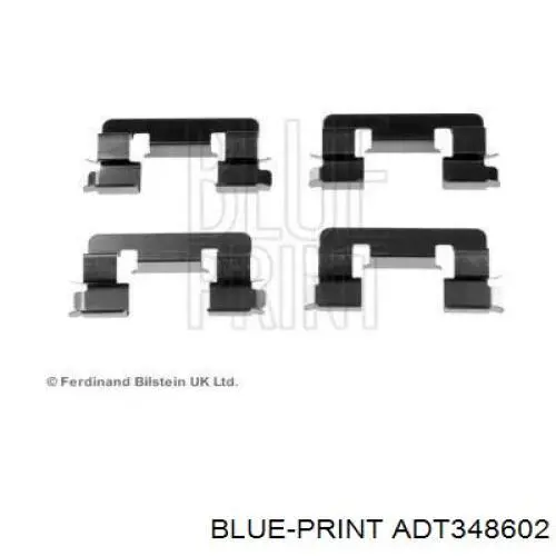 Комплект пружинок крепления дисковых колодок передних ADT348602 Blue Print