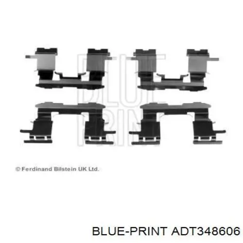 Комплект пружинок крепления дисковых колодок передних ADT348606 Blue Print