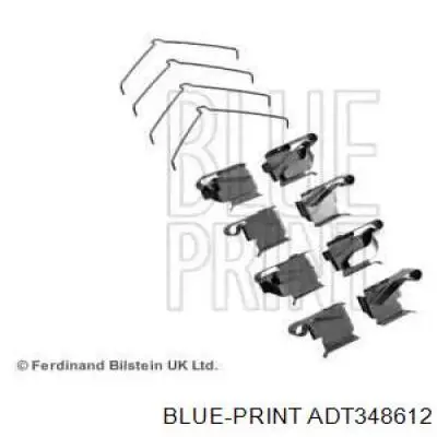 ADT348612 Blue Print ремкомплект тормозных колодок