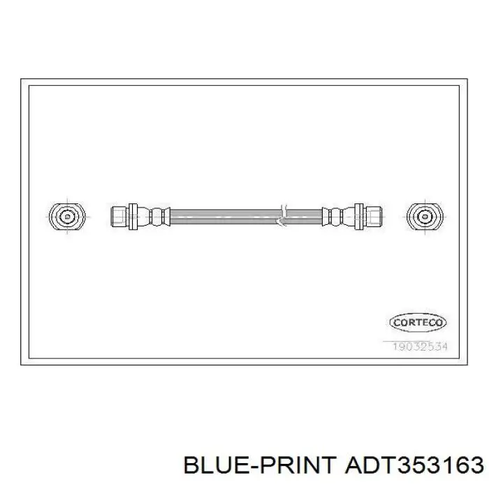 Tubo flexible de frenos trasero ADT353163 Blue Print