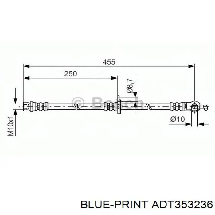Шланг тормозной передний, левый K&K FT0771 цена, от 15.63 USD