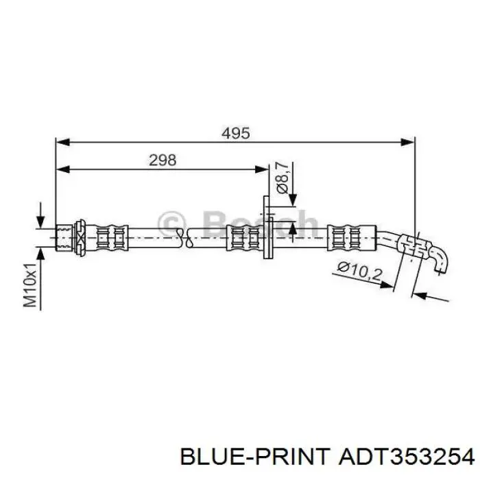 Шланг тормозной задний правый 9094702D55 Toyota