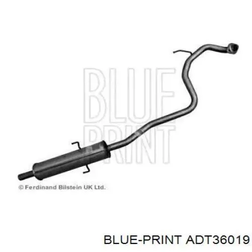 ADT36019 Blue Print silenciador, parte traseira