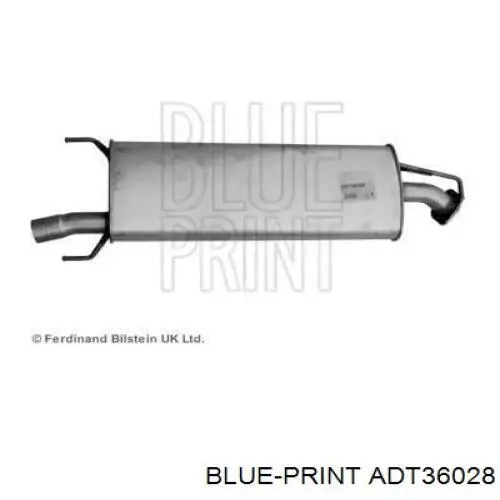ADT36028 Blue Print глушитель, центральная часть