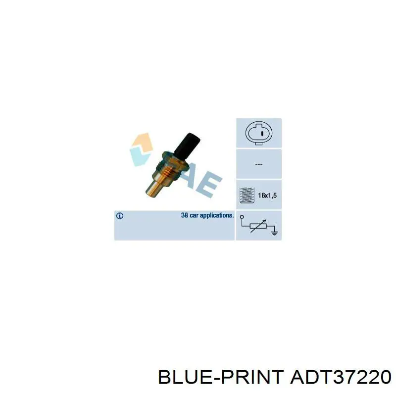 Датчик температуры жидкости Blue Print ADT37220
