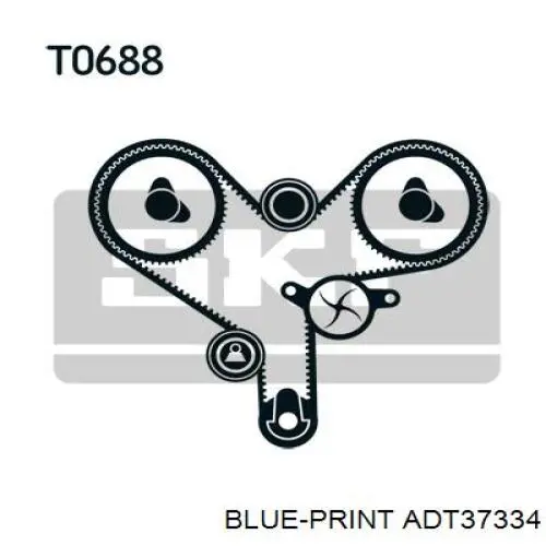 Купить ADT37334 Blue Print Комплект ГРМ