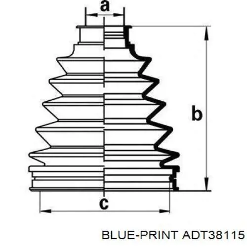 Чехол шруса Blue Print ADT38115 цена, от 16.95 USD