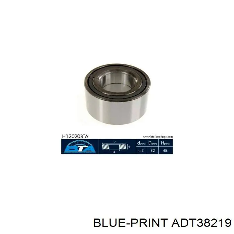 Подшипник ступицы ADT38219 Blue Print
