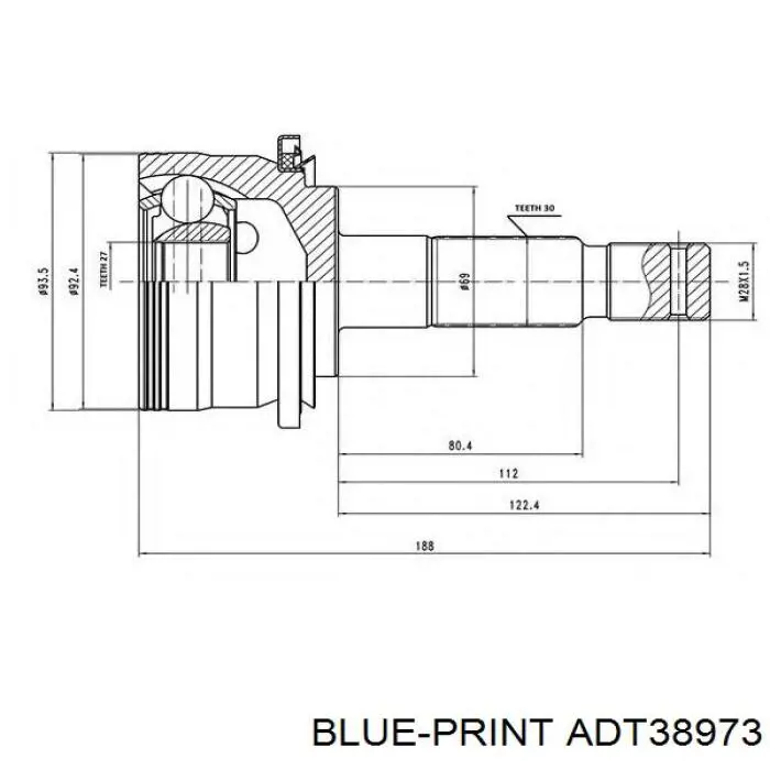 Граната колесная Blue Print ADT38973 цена, от 44.20 USD