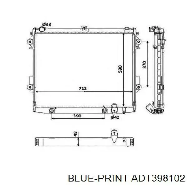 Радиатор ADT398102 Blue Print