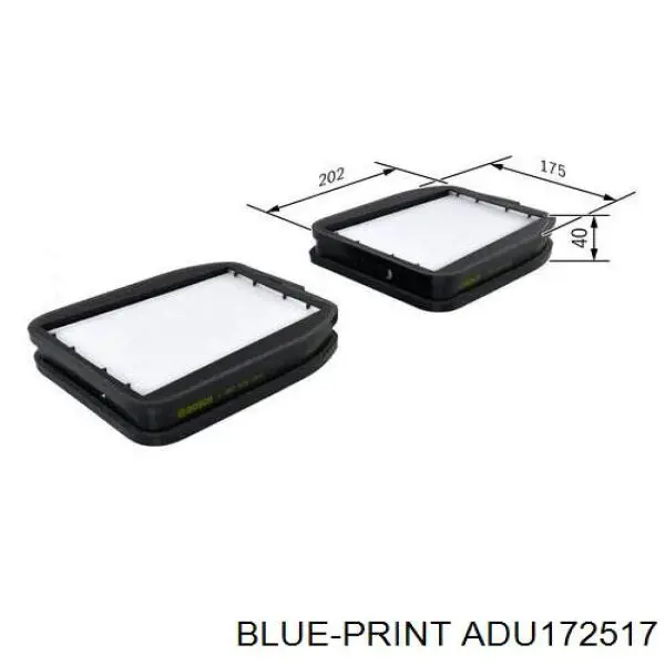 Фильтр воздушный отопителя Blue Print ADU172517 цена, от 17.07 USD