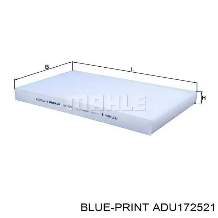 Купить ADU172521 Blue Print Фильтр салона угольный
