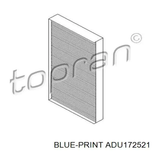 Фильтр салона ADU172521 Blue Print