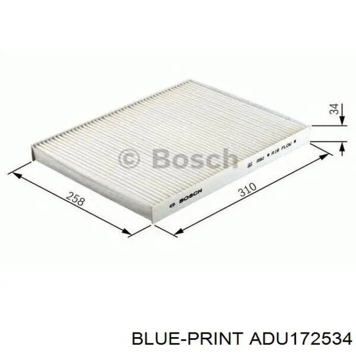 Фильтр салона ADU172534 Blue Print