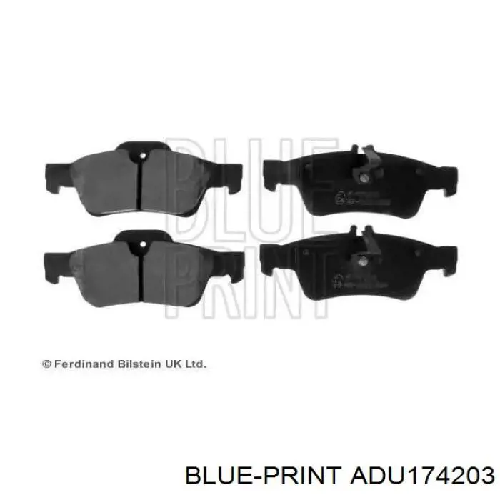 Задние тормозные колодки ADU174203 Blue Print