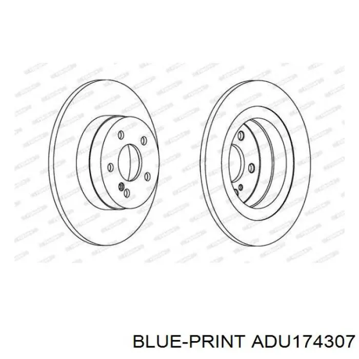 ADU174307 Blue Print Дисковый тормоз