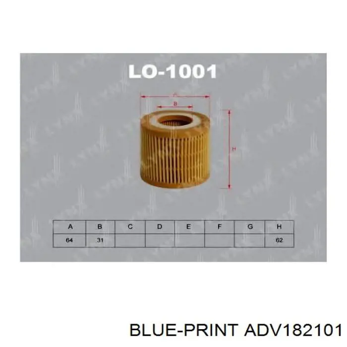 Фильтр очистки масла центробежный Blue Print ADV182101 цена, от 4.22 USD