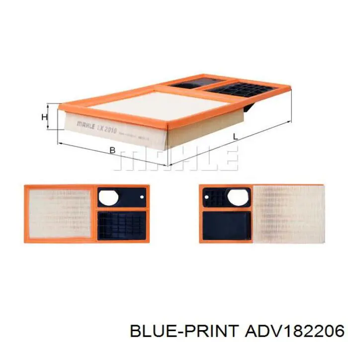 Купить ADV182206 Blue Print Автомобильный фильтр воздуха