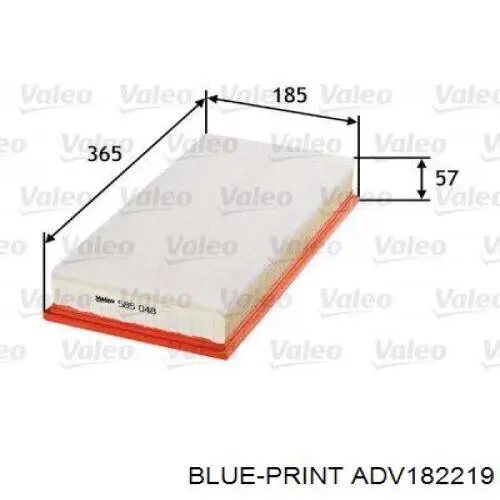 Воздушный фильтр ADV182219 Blue Print