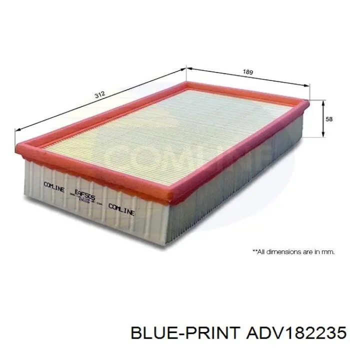 Фильтр воздушный Blue Print ADV182235