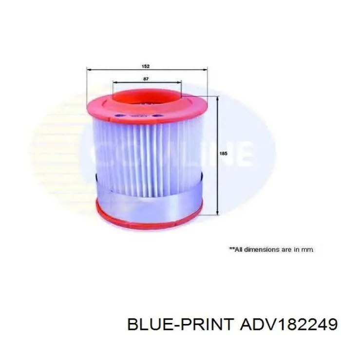 Элемент воздушного фильтра Blue Print ADV182249 цена, от 16.10 USD