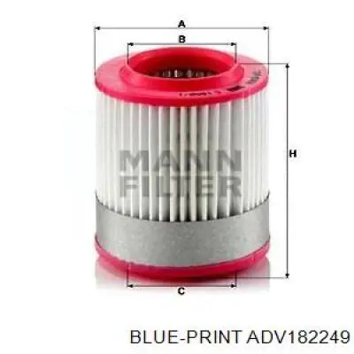 Купить ADV182249 Blue Print Автомобильный фильтр воздуха