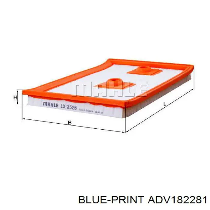 Воздушный фильтр ADV182281 Blue Print