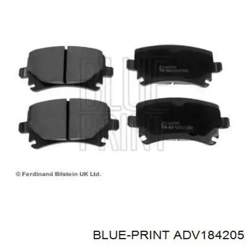 Задние дисковые колодки Blue Print ADV184205
